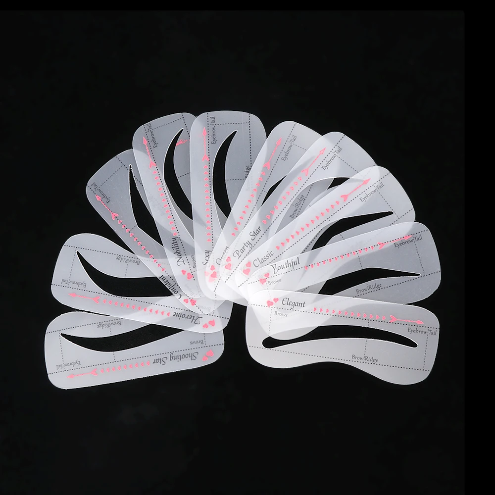 10 шт. трафарет для бровей уход за кожей карта памяти шаблон татуировки