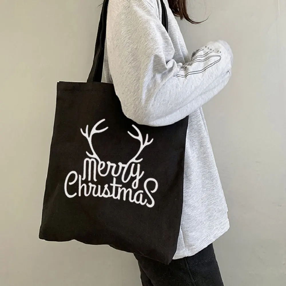 

2022 Веселая женская сумка в стиле Харадзюку, сумки на плечо, повседневная сумка для покупок для девочек, женская элегантная Холщовая Сумка с ...