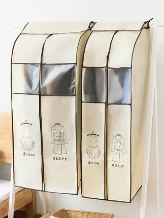 

Dustproof Cloth Cover Bags Transparent Wardrobe Storage Bag Dust Cover Clothes Protector Garment Suit Coat Dust Cover