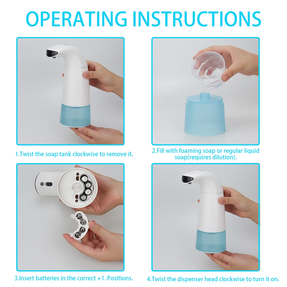 

Automatic Foam Soap Dispenser Touchless Infrared Sensor Hand Cleaning Washer Induction Hand Washing Machine For Home Kitchen ZZ