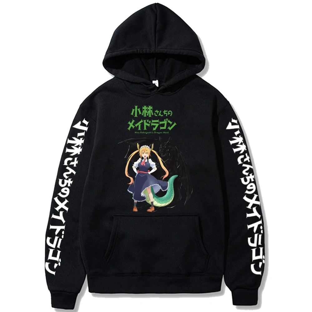 

Толстовка Miss Kobayashi's Dragon Maid Kawaii Tohru для мужчин и женщин с принтом свободный рукав аниме Осенняя толстовка модная спортивная одежда толстовка