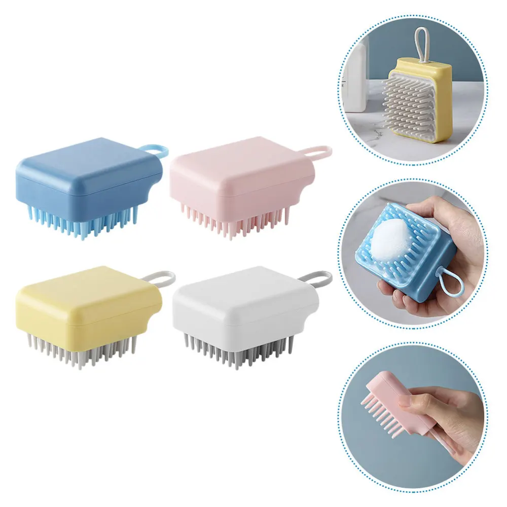 

1 PC Pet Dog Cat Grooming Bath Brush Massage Shower Beauty Comb Soft Silicone Pet Cleaning Multi Brush for Dogs Cats Accessories