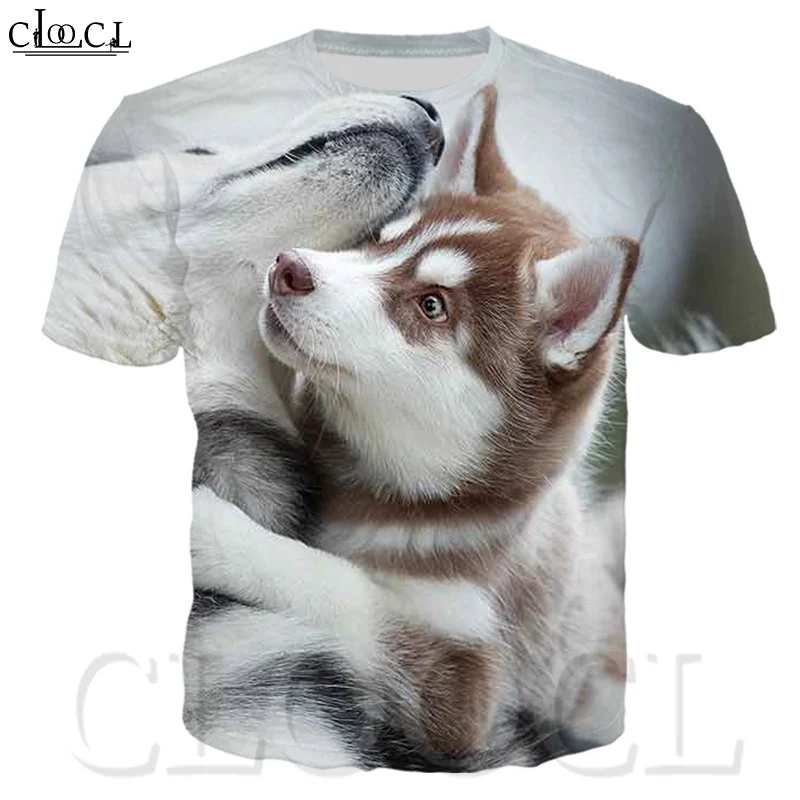 CLOOCL/футболка унисекс с круглым вырезом и рисунком анмиала Модная повседневная