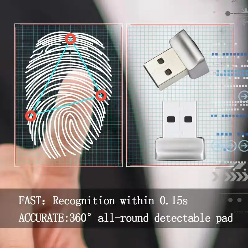 USB-модуль считывания отпечатков пальцев для Windows 7 8 10 11 HelloWindows биометрический