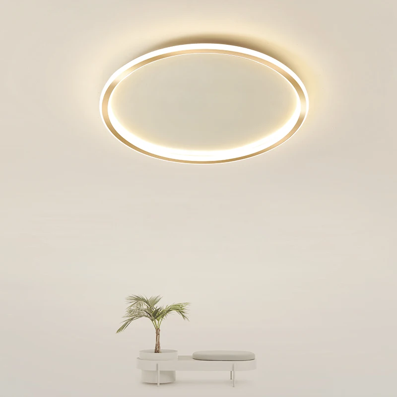 Простой современный потолочный светильник для спальни круглый светодиодный