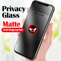 privacy matte tempered glass for iphone 11 12 pro xs max x xr 6 6s 7 8 plus 12 mini anti fingerprint anti spy screen protector