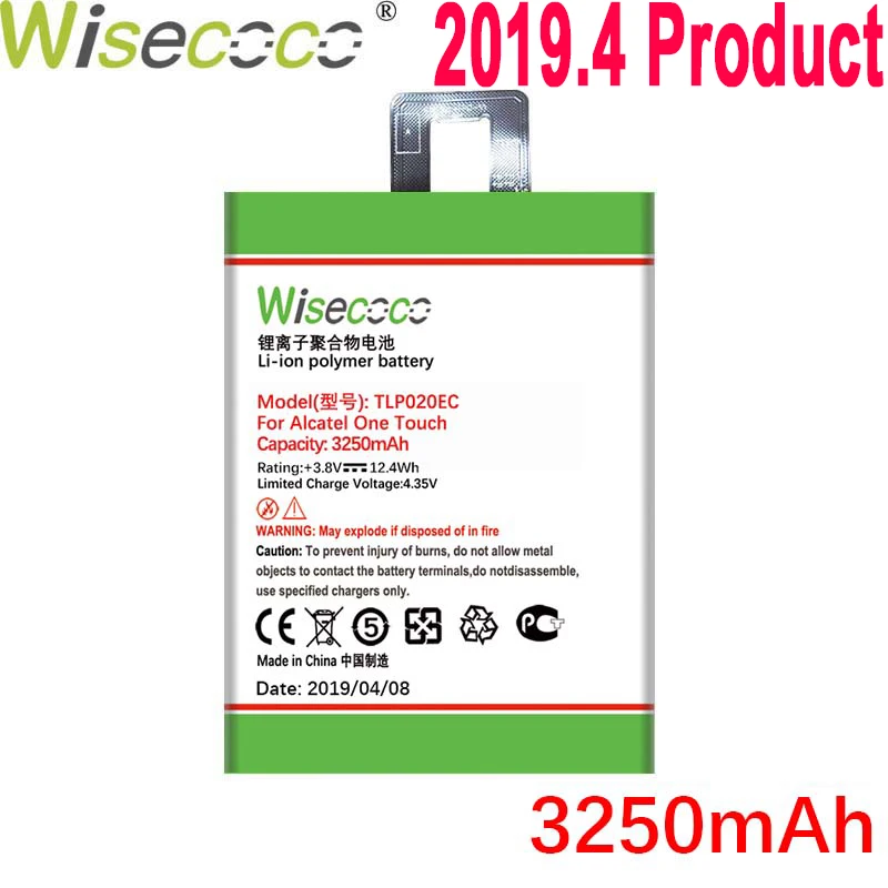 Wisecoco 3250 мАч TLp020EC батарея для Alcatel One Touch POP UP 6044D телефон новейшее производство батарея+ номер отслеживания