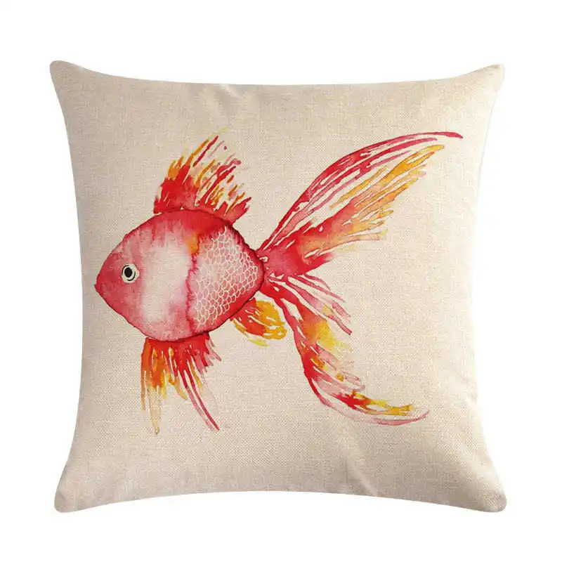 Jellyfish &amp Goldfish Pillow Cover Throw Case Cushion Home Decor | Дом и сад
