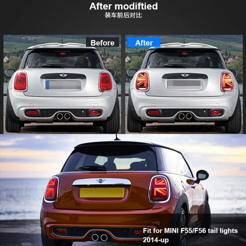 

Car Styling for BMW MINI F55 F56 F57 Tail Lights 2014-now for MINI Rear Light DRL+Turn Signal+Brake+Reverse LED lights