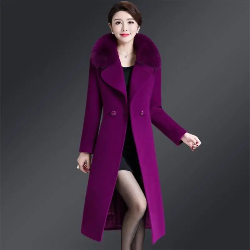 Осень Зима 2019 Новое модное женское Шерстяное Пальто тонкая женская куртка