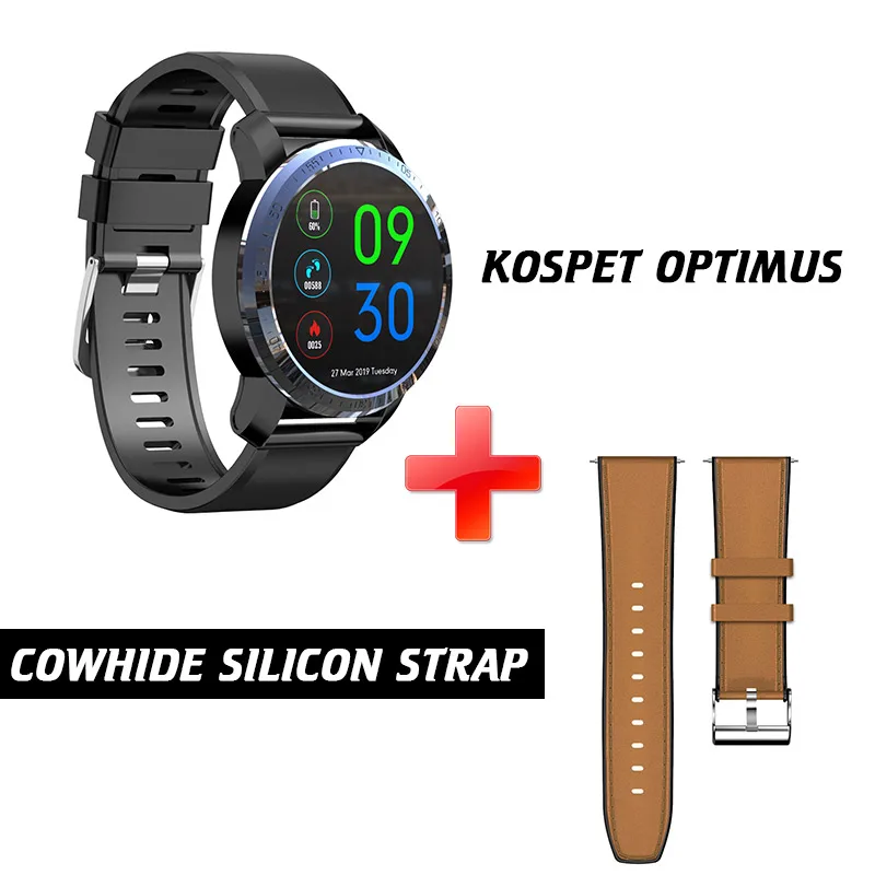 Brown Strap KOSPET Optimus 2GB 16GB Smartwatch Dual 4G система ip67 Водонепроницаемый gps мужские Смарт-часы телефон 800mAh 8.0MP Android7.1.1 sim-карта - Цвет: Brown Strap