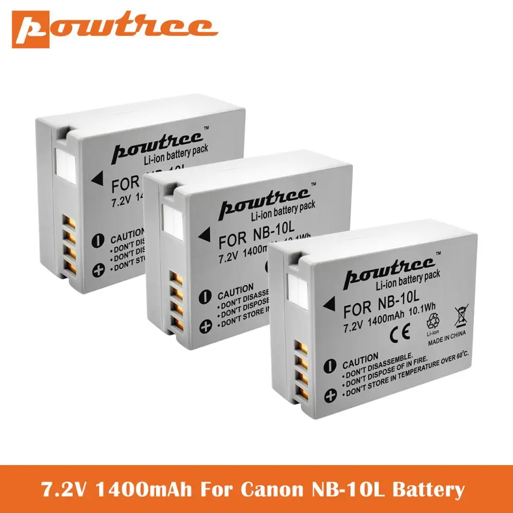 7 2 V 1400 мА/ч NB 10L Батарея зум объектив для Canon PowerShot G1 X G3 G15 G16 SX40 HS SX50 SX60 Цифровой