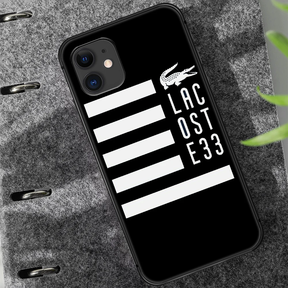 

LACOETE French luxury brand Phone Case Cover Hull For iphone 5 5s se 2020 6 6s 7 8 12 mini plus X XS XR 11 PRO MAX black Back