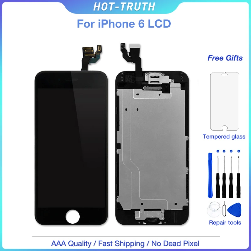 Полный комплект 10 шт./лот 4 7 дюйма экран для Apple iPhone 6 LCD A1549 A1586 A1589 3D сенсорный с