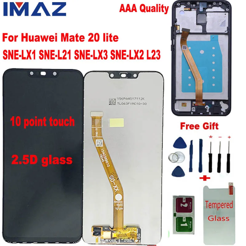 

IMAZ AAA 6,3 "ЖК-дисплей для Huawei Mate 20 lite SNE-LX1 SNE-L21 L23 ЖК-экран дисплей сенсорный дигитайзер в сборе