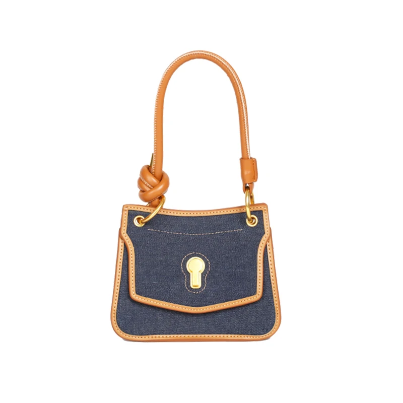 

Fashion Vintage Denim Bag for Women Girl Two Sizes Dainty Day Clutches Lady Tote Handbag for Mother Sister