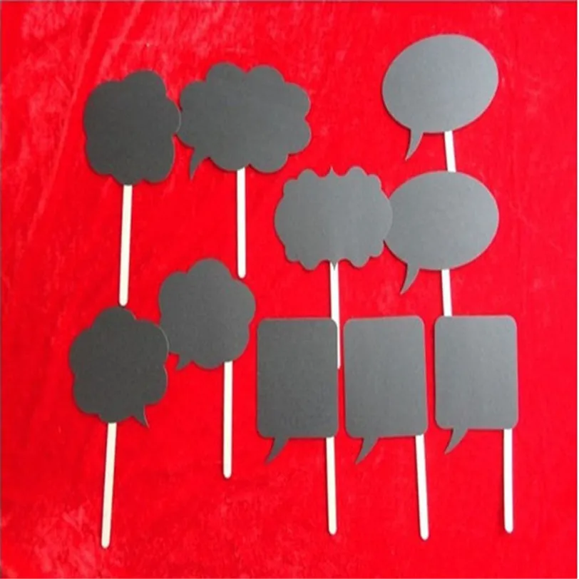 Самодельные Украшения для волос 10 шт Черный карты шт. палочки + Мел клей студийной