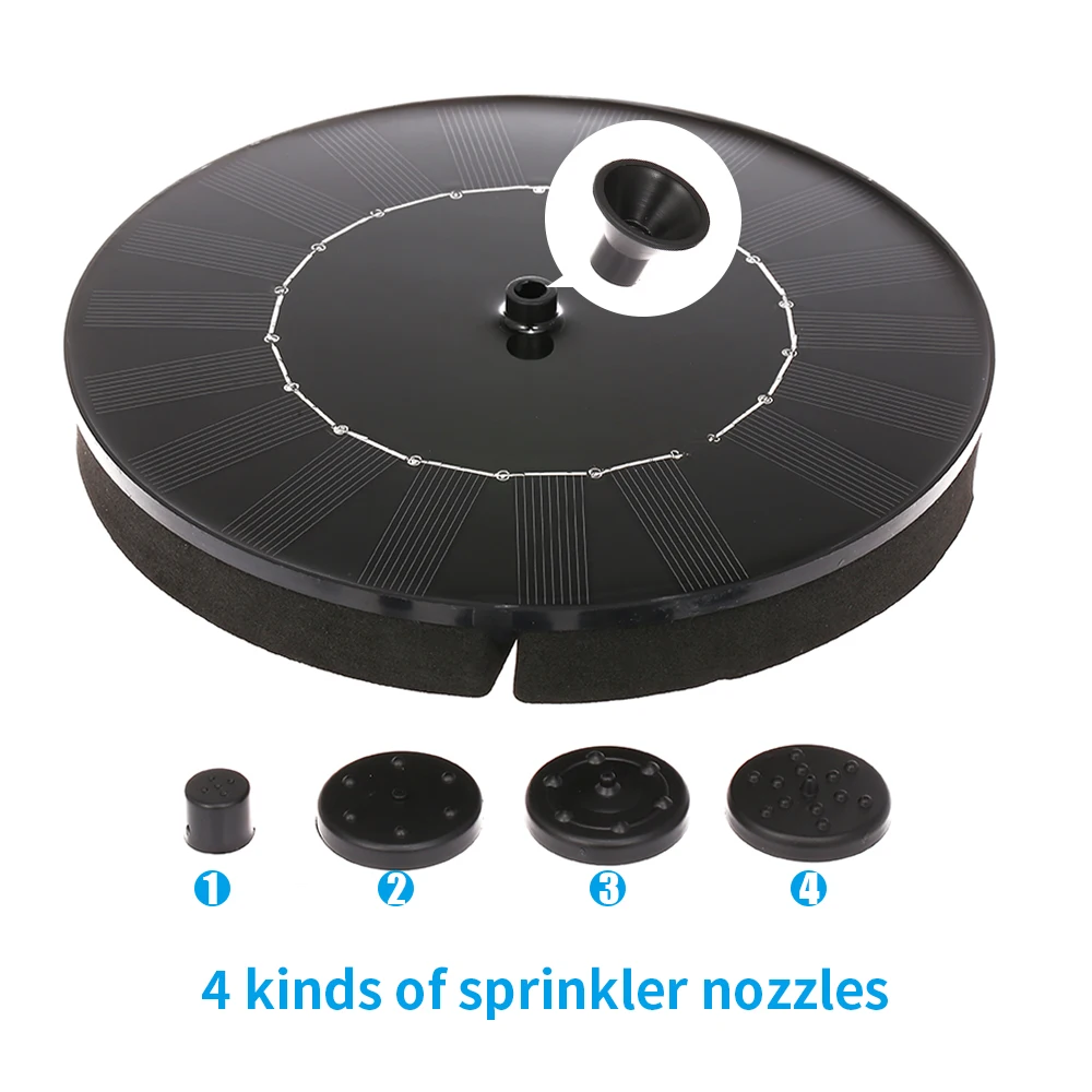 

Solar Fountain Pump 2.4W Outdoor Birdbath Floating Water Fountain Panel for Bird Bath Small Pond Garden decoration Patio Lawn