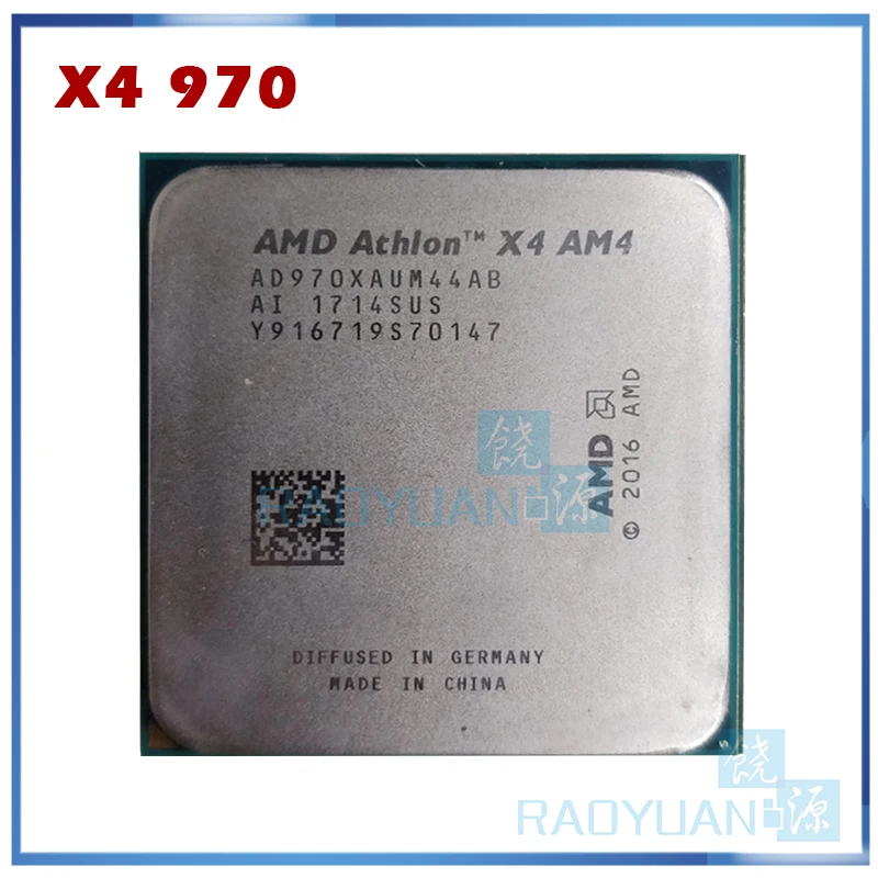 AMD Athlon X4 970 3 8 ГГц четырехъядерный Quad Thread L2 = 2M 65 Вт AD970XAUM44AB разъем AM4|Процессоры| |