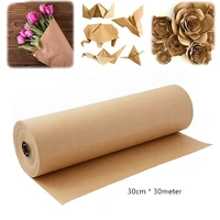 30cm 30 meters plain kraft packing paper brown craft gift wrapping paper roll