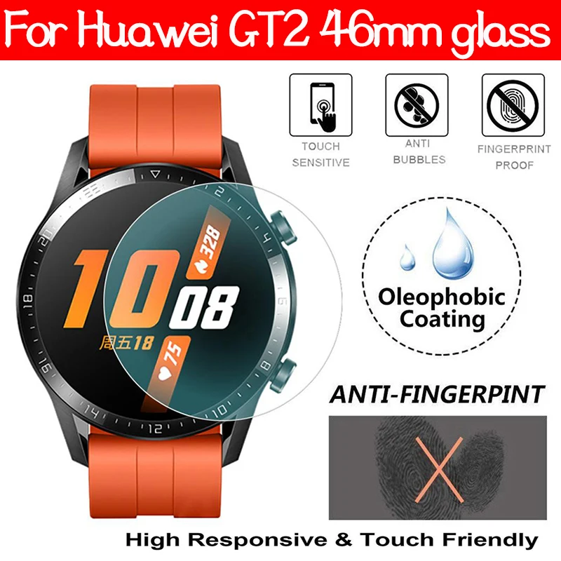 

1/3PCS Tempered Glass For Huawei Watch GT2 46mm Smart watch Protective accessories Screen Protector Cover Glass Film
