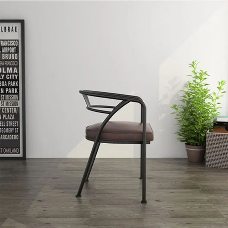 Старая железная подставка для ресторана кафе бара стул отдыха с коричневой