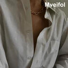 Ожерелье Mveifol в стиле стимпанк, простая цепочка из звеньев золотого цвета для женщин, массивное многослойное кубинское ожерелье-чокер, массивные ювелирные изделия