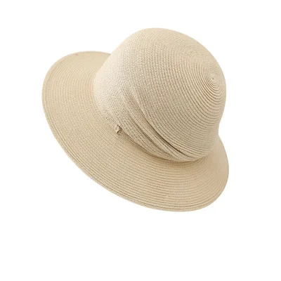 

2021 new style simple focus sun hat female summer dome sun hat foldable breathable straw hat