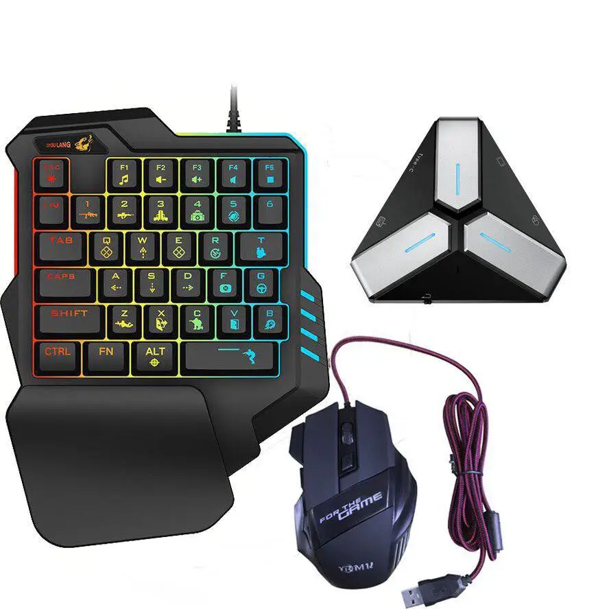 Bluetooth Converter Wired One-click Keyboard Mouse For Pc Mobile Phone Game | Электроника