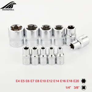 Комплект торцевых головок Torx Star, головки E4, E5, E6, E7, E8, E10, E12, E14, E16, E18, E20, 14 дюйма, для ремонта автомобиля