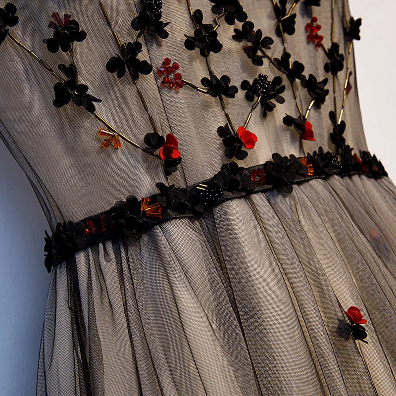 Элегантное Вечернее Платье С v-образным вырезом платье из тюля с цветами вечерние