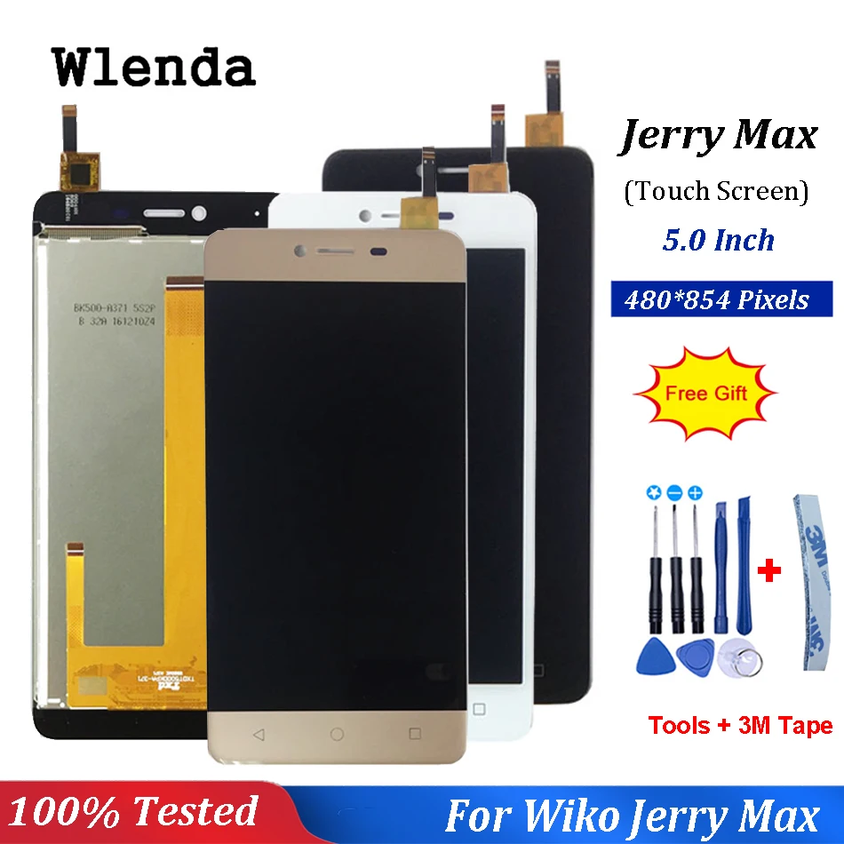 ЖК дисплей 5 0 дюйма для Wiko Jerry Max деталь дисплея + Бесплатные инструменты|Экраны