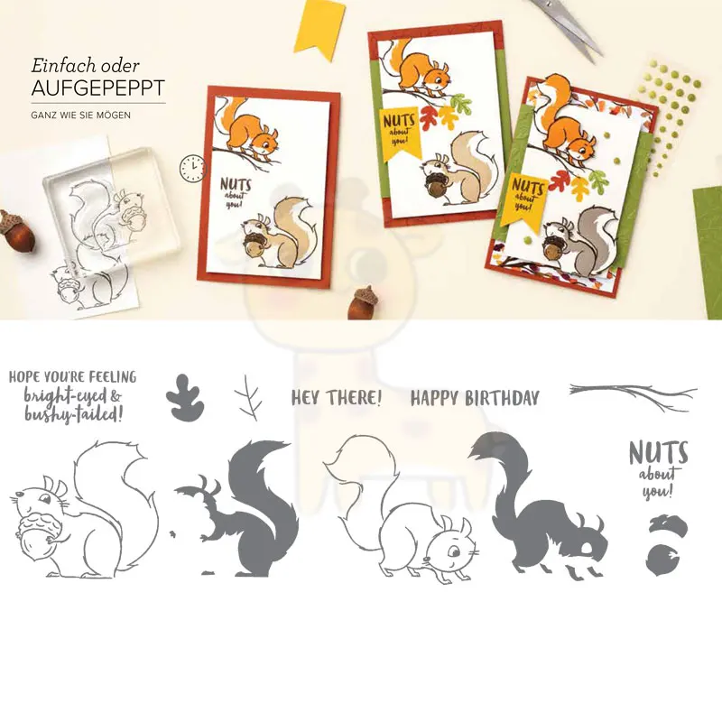 

Nuts About Squirrels Metal Cutting Dies Stamp Scrapbooking Make Photo Album Card DIY Paper Embossing Craft Supplie Handmade