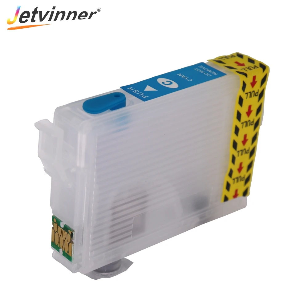 Картридж T34XL T3471-T3474 многоразовый с дуговыми чипами для принтера Epson Force Pro WF-3720 WF-3725