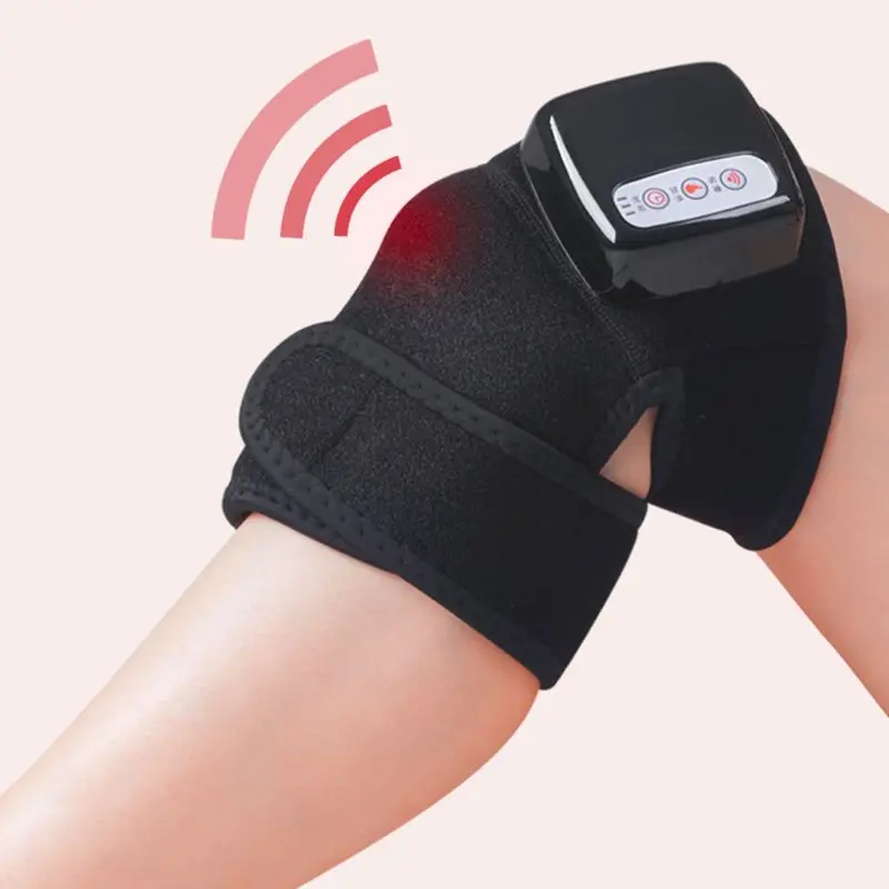 Murah Pemanas Listrik Lutut Brace Wrap Isi Ulang Nirkabel Getaran Massager