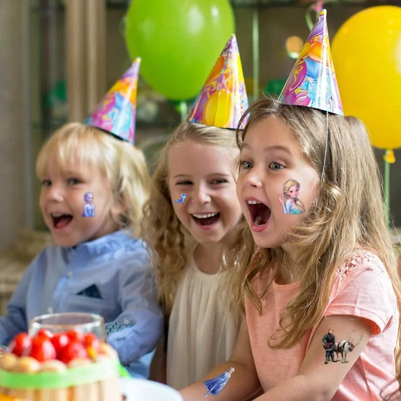 Disney холодное сердце наклейка Татуировка детский день рождения украшения Анна