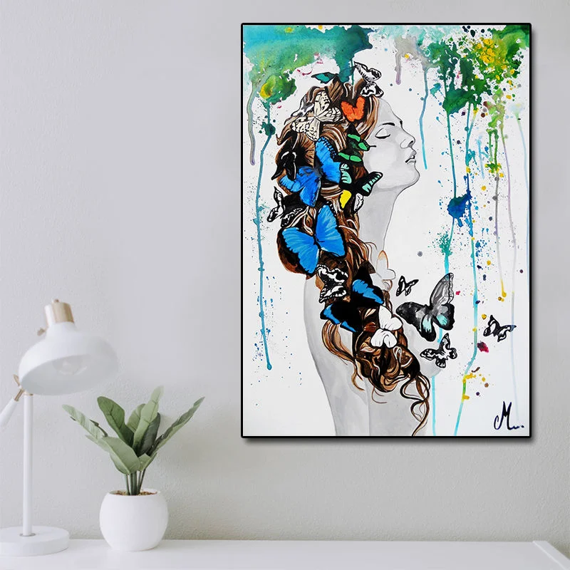 Плакаты и принты настенная Картина на холсте модульная Обнаженная женщина с
