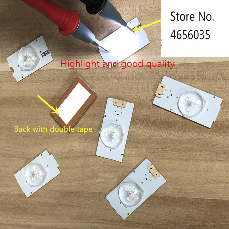 

100 PCS 3V SMD Lamp Beads with Optical Lens Filter for 32-65 Inch LED TV