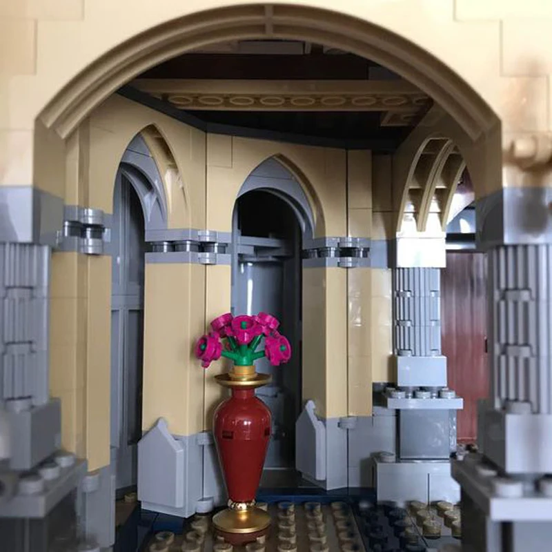 Disneys Принцесса замок совместим с lEGOED 71040 16008 строительные блоки кирпичи