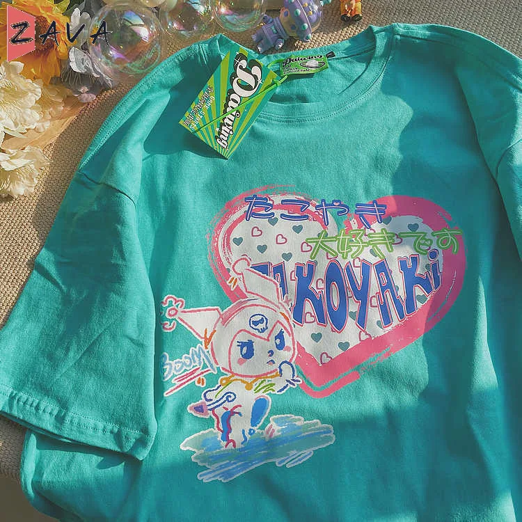 Новинка лета 2021 женская футболка винтажная аниме одежда в стиле Харадзюку