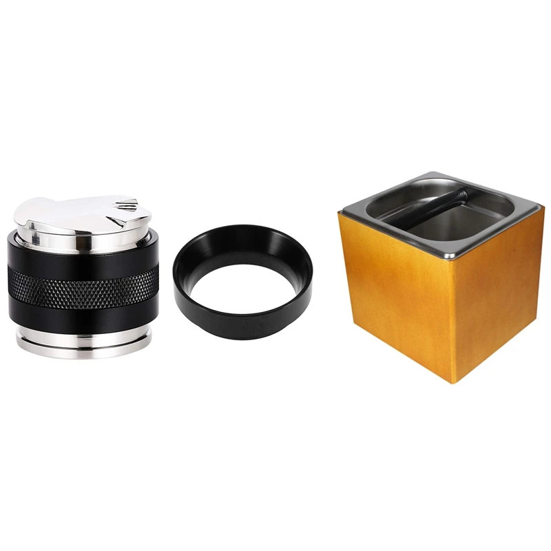 Koffie Klop Doos Hout Koffiedik Container Doos Barista Koffie Residu Emmer & 51Mm Koffie Distributeur & Sabotage Koffie Klop Doos Hout Koffiedik Container Doos Barista Koffie Residu Emmer & 51Mm Koffie Distributeur & Sabotage