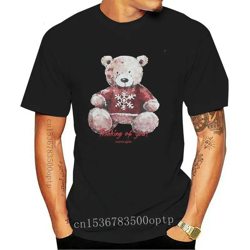 

New Men Hip Hop T-Shirt Streetwear Funny Bear Letter Print T Shirt Harajuku Cotton Casual 2021 Summer Short Sleeve Tshirt Tops T