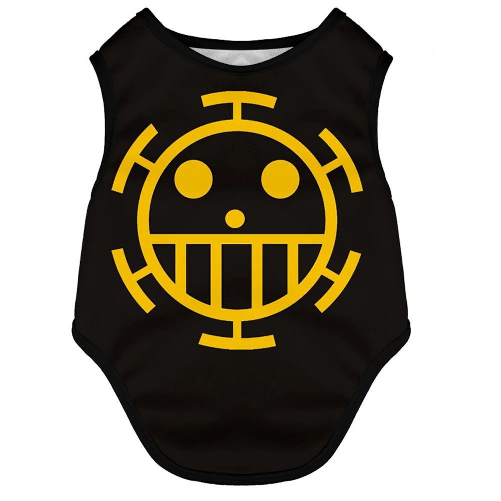 

Anime One Piece Cosplay Print Dog Vest Pet Dog Clothes Jacket Coat Dog Clothing Outfit Mesh Vest For Small Medium Dogs Gift