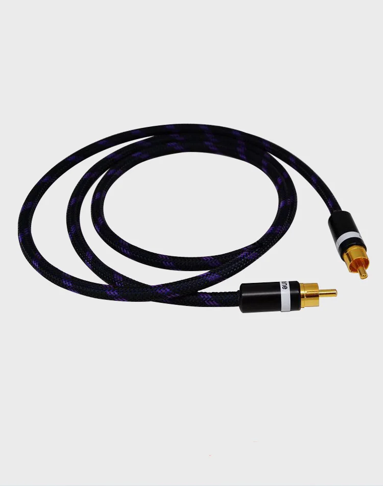 

HIFI 75Ohms 6N OCC Professional HD digital coaxial Cable Self-locking RCA to RCA Audio cable For DAC AMP Speaker / 0.15M- 2M
