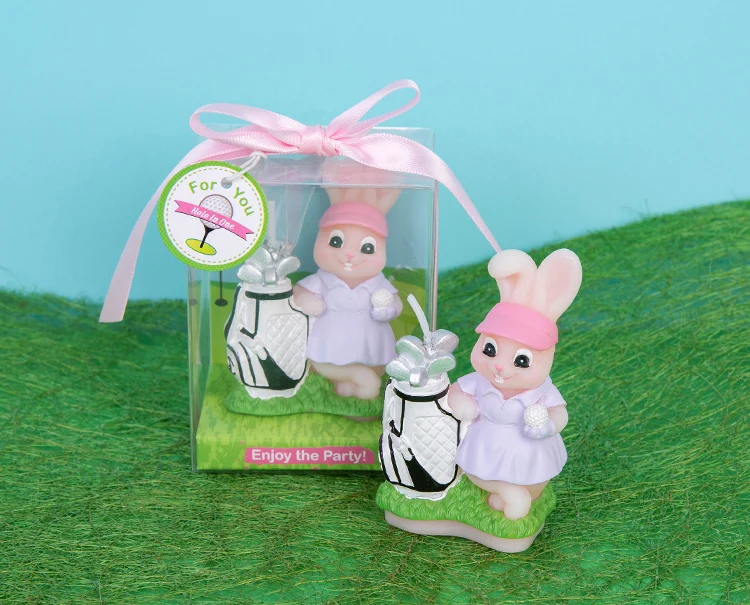 Обрезанный кролик с клюшкой для торта декорация свечей принадлежности детского