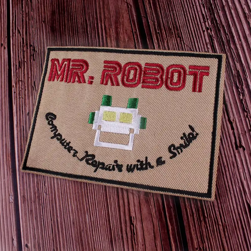 Патч для роботов аппликация с надписью на одежде мультяшная полоса вышивка патчи