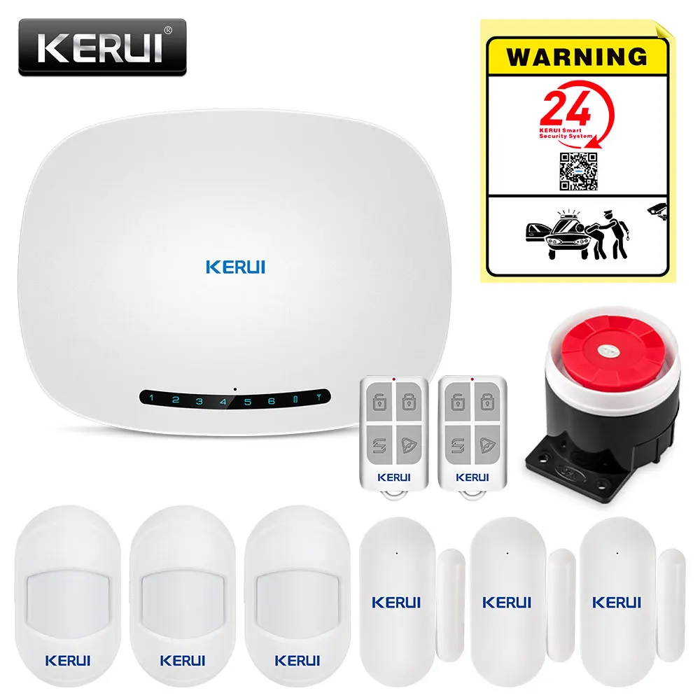 Kit2 Mini ALARM KERUI W19 беспроводной Android IOS APP пульт дистанционного управления домашняя система охранной сигнализации GSM склад охранная сигнализация наборы с мини датчиком - Цвет: Kit2 Mini ALARM
