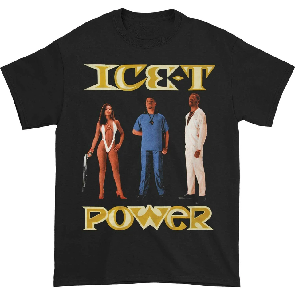 Ice T Men'S Power футболка Черная летняя Новая мода Diy дизайн|Мужские футболки| |