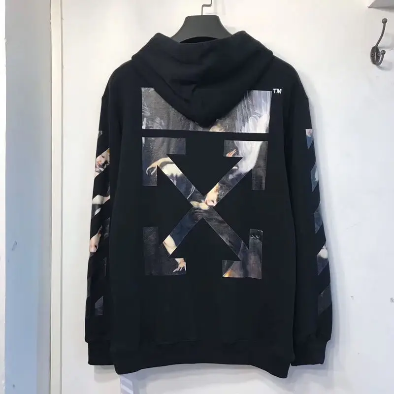 

2021 spring and autumn new religion back arrow print ow Pullover Hoodie
