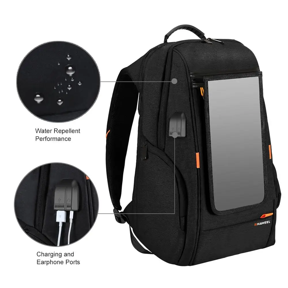 puluz outdoor multi function solar panel backpack comfortable casual camera backpack laptop bag for 3c dslr accessories free global shipping
